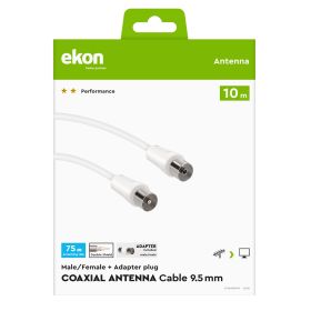 EKON ECAN100MFW - Antenna Kabel 10m Weiß