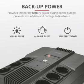 TRUST 23326 - Maxxon 800VA USV mit 6 Steckdosen