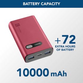 CELLULAR LINE PBFAST01PD10000R - Powerbank 10000mAh Rot