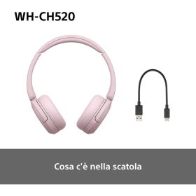 SONY WHCH520P - Sony Bluetooth On-Ear Kopfhörer Rosa