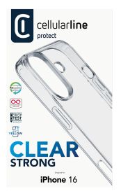 CELLULAR LINE CLEARDUOIPH16T - iPhone 16 Clear Strong Hülle
