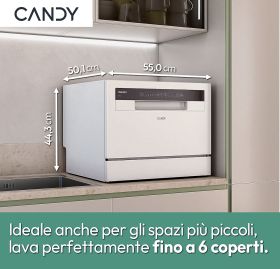 CANDY CP6E51LW - Lavastoviglie Candy 6 coperti libera installazione