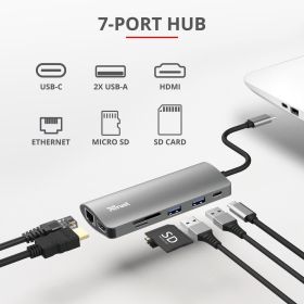 TRUST 23775 - Trust 7-in-1 USB-C Adapter