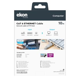 EKON ECITLAN6100G - 10m UTP Netzwerkkabel CAT 6