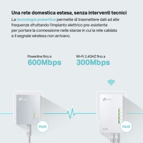 TP-LINK TLWPA4221KIT - TLWPA4221KIT 0477518 KIT POWERLINE AV600 WLSS N 300MBPS 2P.ETHERNET