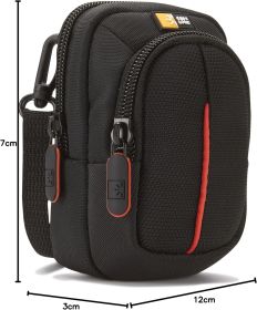 CASE LOGIC DCB302K - Custodia compatta per fotocamera con tasca