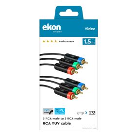 EKON ECV3RCAYUV15MM - YUV-Komponentenkabel mit RGB 1,5 m