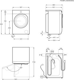 ELECTROLUX EW7F511GQ - Frontlader Waschmaschine 11kg mit Autodosierung