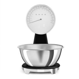 Smeg Küchenwaage 5kg im Retro-Stil Schwarz
