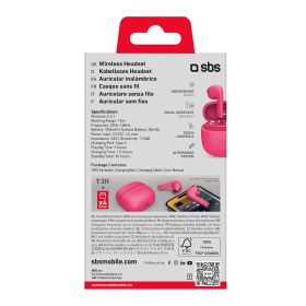 SBS TEEARTWSCOLP - TWS Halb-In-Ear Kopfhörer Rosa