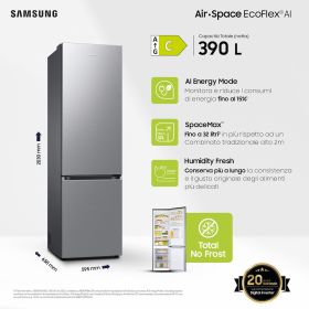 SAMSUNG RB38C600CS9EF - NOFROST Kombi-Kühlschrank 390LT