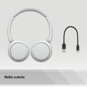 SONY WHCH520W - Cuffie Bluetooth con driver da 30mm