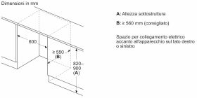 BOSCH KUL22VFD0 - Frigorifero incasso sotto piano 82x60 cm
