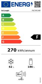 DE LONGHI F6CTNF248F - Kombinierter Kühlschrank Total No Frost 248LT