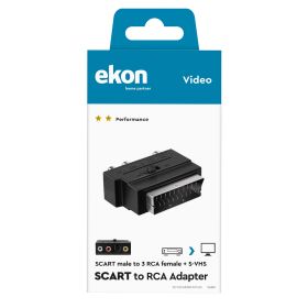 EKON ECVSCAR3RCAFVHS - Adattatore Video Scart a 3 RCA ed S-VHS