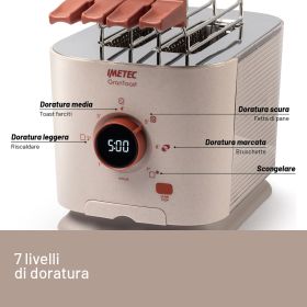 IMETEC 7504 - Tostapane XL 600W con timer