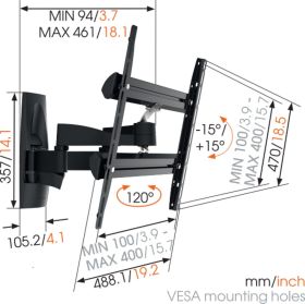 VOGEL'S WALL2250 - WALL2250 Schwenkbare TV-Wandhalterung