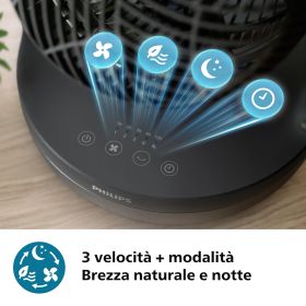 PHILIPS CX3050 - Philips Tischventilator 28W Schwarz