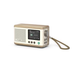 PURE 253800 - Classic Mini – Radio Digitale Portatile con DAB+, FM e Bluetooth in Cotton White​