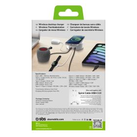SBS TEWIRELESSORG15W - Stazione di ricarica wireless 15W
