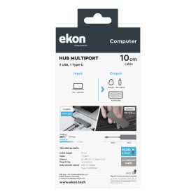 EKON ECITHUBTC34USBIN - USB-C Hub mit 3 Ports