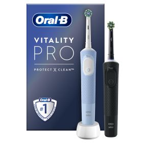 ORAL-B VITALITYPRODUOBLACKBLUE - Oral-B Vitality Pro Duo Elektrische Zahnbürste Schwarz/Blau