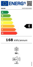 SEKOM SHCP100SH4WE0 - Congelatore orizzontale 98L bianco
