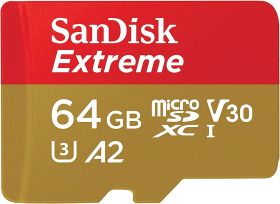 SANDISK SDSQXAH064GGN6AA - Scheda MicroSD Extreme 64GB