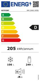 HOTPOINT-ARISTON HPK25403XP5E1 - Frigo combinato HPK 25403 XP5E1 Acciaio