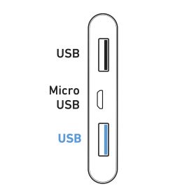 SBS TEBB5000POCW - Power Bank 5000mAh 2USB Pocket Bianco