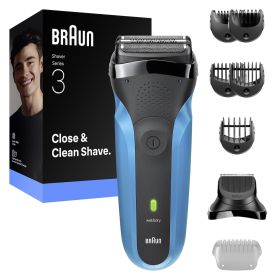 BRAUN 310BT 0728783 RASOIO RIC. 3LAME W&D LED AUT.30MIN 1ACC+5PETT BLU