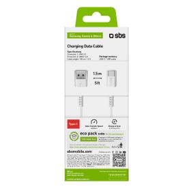 SBS TECABLEMICROC15W - Cavo Dati USB Type-C 1,5m Bianco