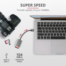 TRUST 24135 - USB 3.2 Kartenleser kompakt