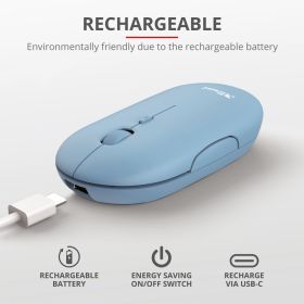 TRUST 24126 - Mouse wireless ultrasottile Puck Blu