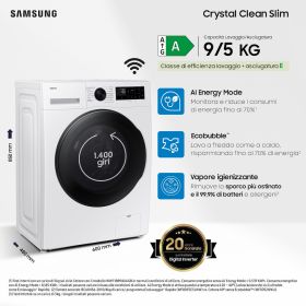 SAMSUNG WD90DG5G34BEET - Lavasciuga 5100D Serie A WiFi