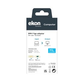 EKON ECITADVGADVIK - Adattatore DVI-I a VGA