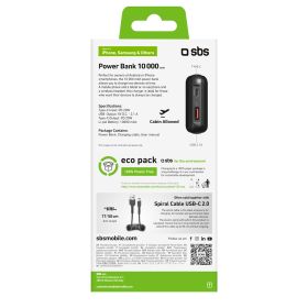 SBS TEBB10000PD20RUK - 10000mAh Powerbank USB-C 20W Schwarz