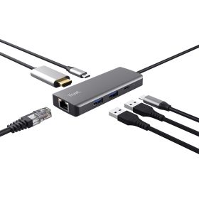 TRUST 24968 - Trust DALYX 6-in-1 USB Hub Adapter