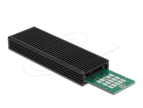 DELOCK 42004 Festplattengehäuse für M2 M.2 SSD auf USB3.2 für SATA + NVME PCIE