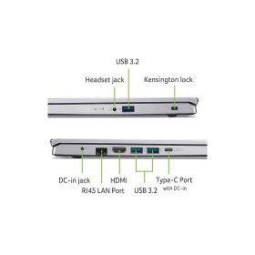 ACER ASPIREGOAG1542PR5TY - Notebook Aspire Go 15 Pollici Argento