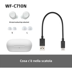 SONY WFC710NW - Cuffie True Wireless con NC Bianche