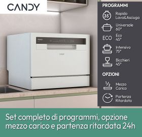 CANDY CP6E51LW - Lavastoviglie Candy 6 coperti libera installazione