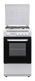 SMARTWAY VSCG55G - Gasherd 50x50 mit Gasofen Weiß