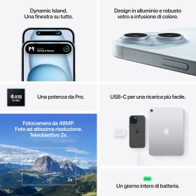 APPLE MTP43QLA - iPhone 15 128GB Blau