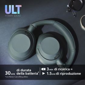 SONY WHULT900NB - Cuffie Bluetooth Wireless con Noise Cancelling