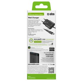 SBS TETRTC3AUL - Caricabatteria da Viaggio Type-C