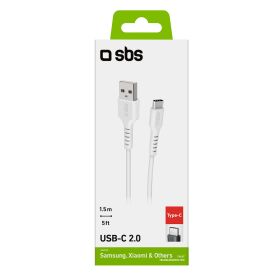 SBS TECABLEMICROC15W - Cavo Dati USB Type-C 1,5m Bianco