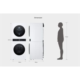 LG WT1210WWF - WashTower Waschmaschine 12/10 kg AI DD