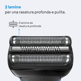 BRAUN 300SNERO 0728782 RASOIO RIC. 3LAME W&D LED AUT.30MIN. NERO