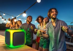 PHILIPS TAX7207 - Bluetooth Lautsprecher 80W mit LED